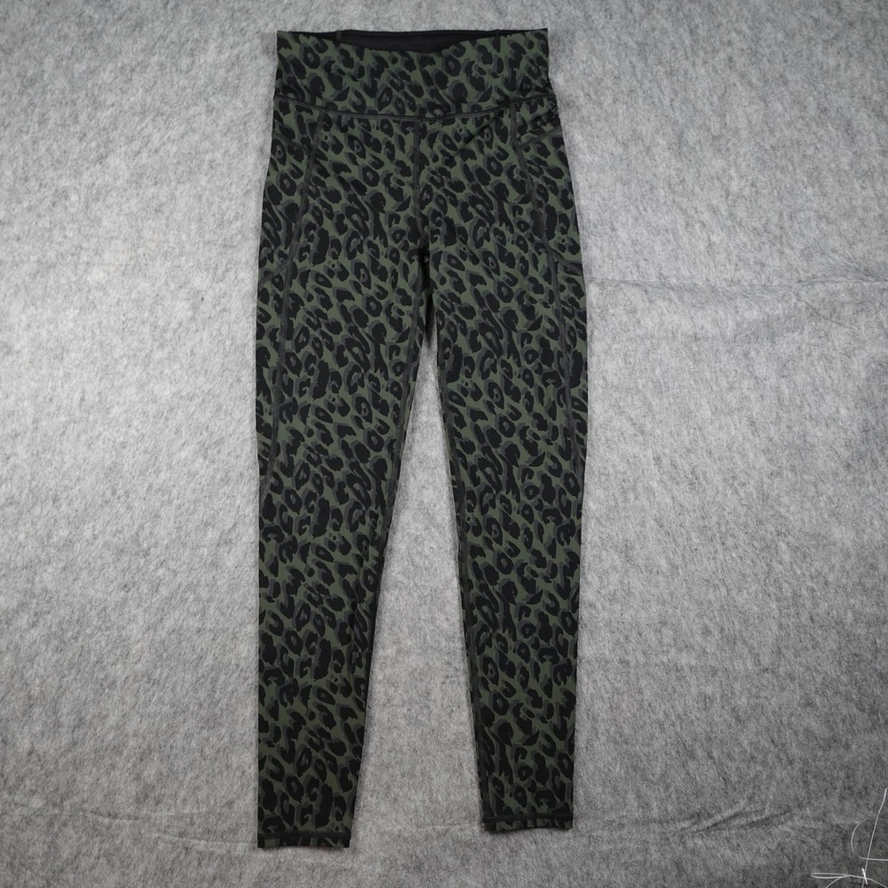 Sweaty Betty Leggings Women Small Green Zero Gravity Full Length Leopard SB5402B